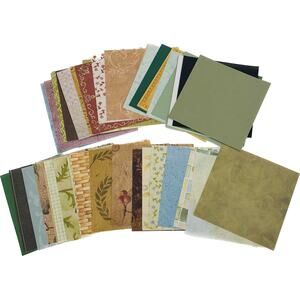Scrapbooking Paper Lot 6x6 Multicolor New Out Of Package 55+ Pages Print + Solid